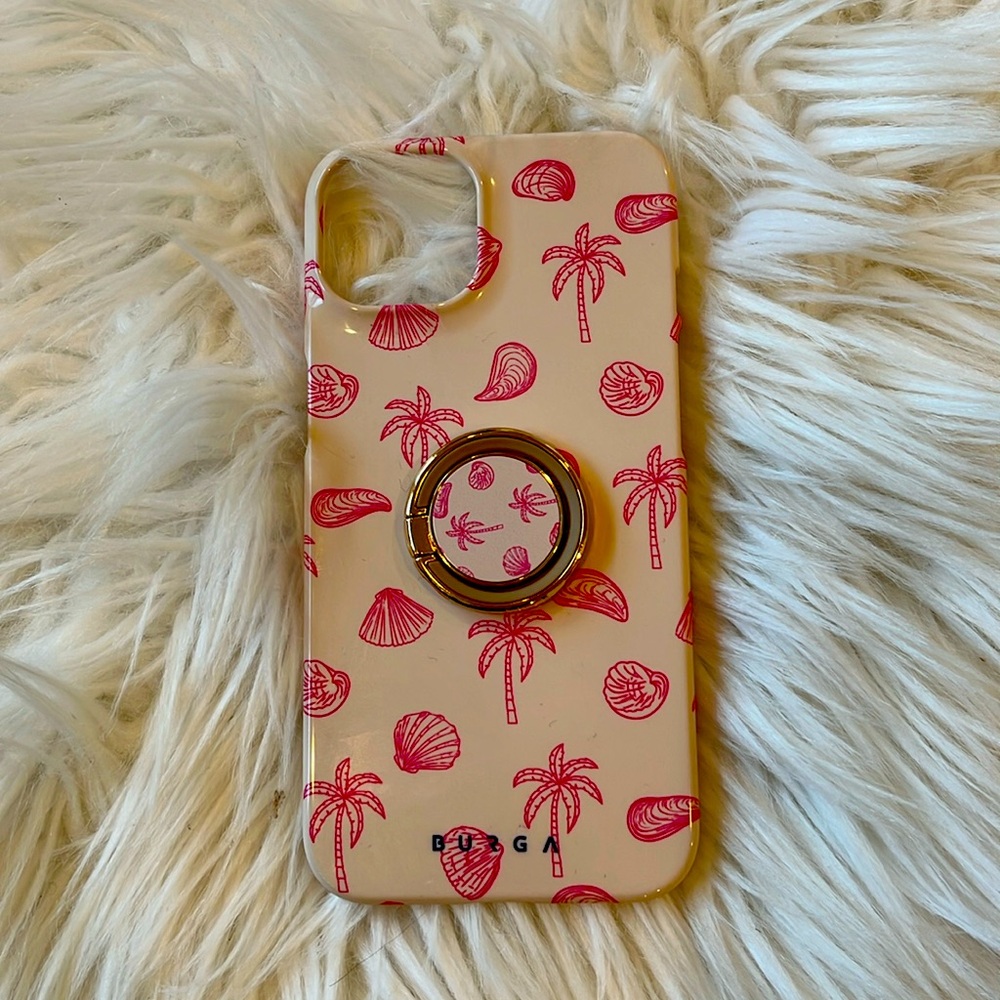Burga iPhone 13/14 Case Pink White Beach Print